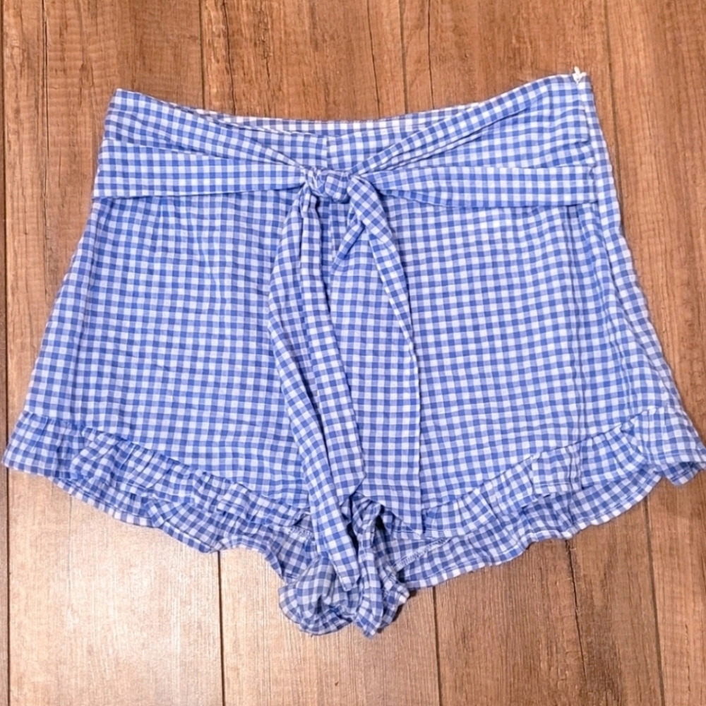 Cottagecore Frilled Gingham Shorts
